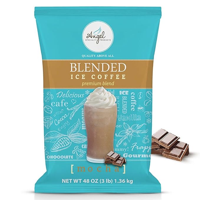 Angel Specialty Products, Blended Ice Coffee, Instant Frappe Powder Drink Mix, 3-Pound Bag, Mocha [34 Servings]-Velvo Beauty