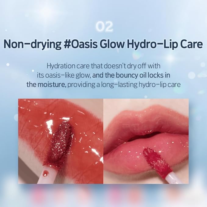 ETUDE Over Glowy Lip Stain Tint #15 Garnet of Truth | Non-Sticky Vegan Lip Tint | Moisturized & Long-lasting Lip Gloss | Daily Tint for Dry Lips, Korean Makeup-Velvo Beauty