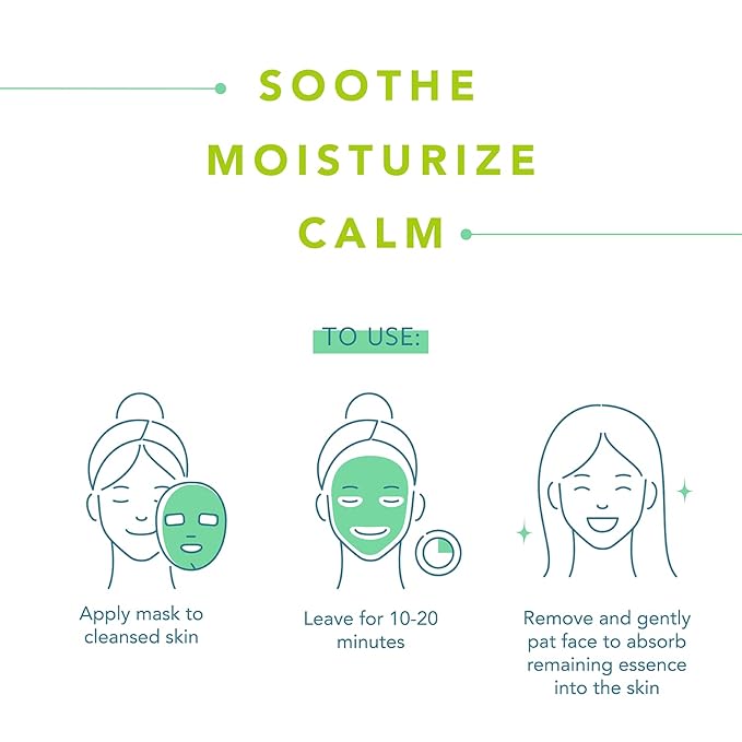 LAPCOS Aloe Sheet Mask, Daily Face Mask with Cucumber and Aloe Gel to Calm and Moisturize Skin, Korean Beauty Favorite, 5-Pack-Velvo Beauty