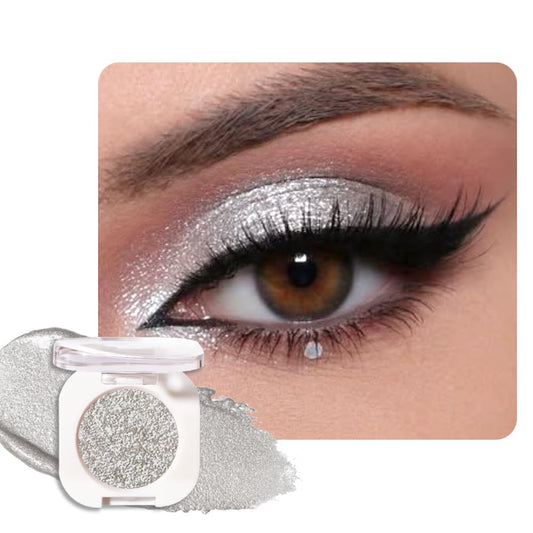 Slive Glitter Eyeshadow Palette for Women, Single Monochrome Eye Shadow Makeup, Shiny Pressed Powder, Blendable Natural sombras para ojos, Holographic,Vegan,Travel -12-Velvo Beauty