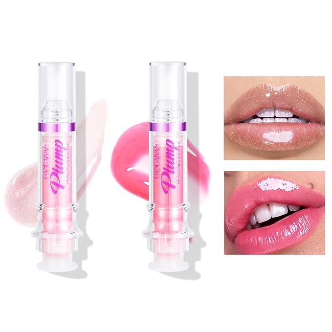 Lip Plumping Booster, Plumping Lip Oil with Chili Extract, Plump & Pout Lip Plumper, Slightly Spicy Lip Plumping Gloss, Fuller Lips Instantly, Hydrating, High-Shine-Velvo Beauty
