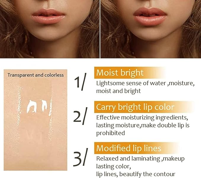 Vitamin E Lip Plumping Serum, Lip Hyaluronic Lip Plumper, Lip Plumping Serum Instant Lip Balm for Moisturize, Eliminate Dryness Wrinkles Enhances Plump Gloss (2PC)-Velvo Beauty