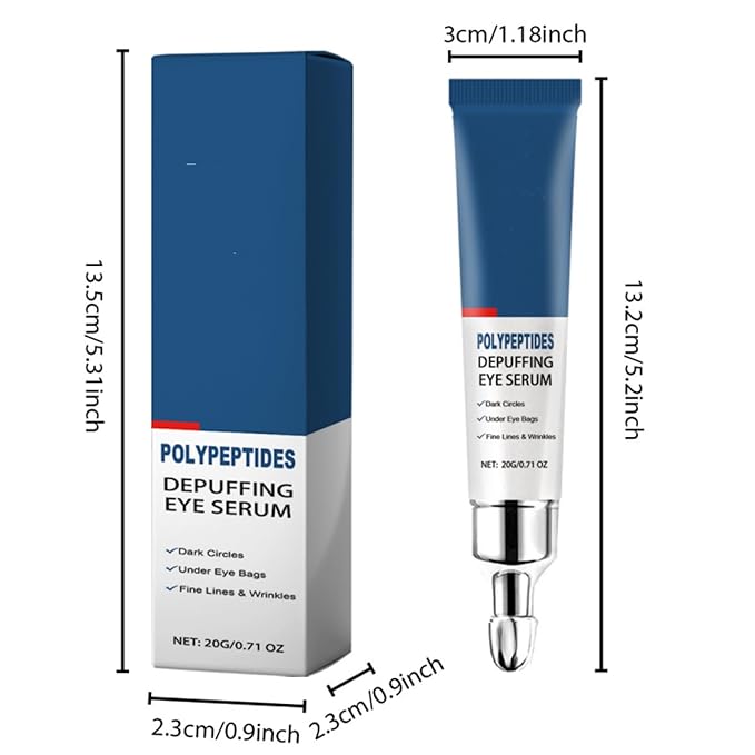 Peptide Depuffing Eye Serum, Himeye Peptide Eye Serum, Men's Caffeine Eye Serum, Men's Collagen Anti-Aging Eye Cream for Wrinkles, 0.5 Ounce (Pack of 2)-Velvo Beauty