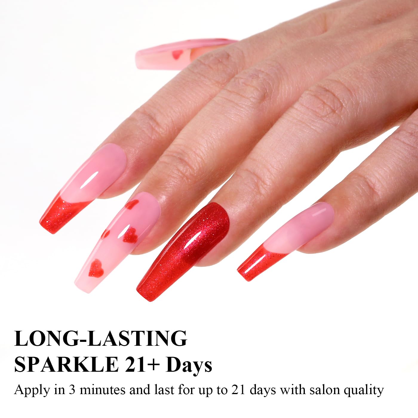 Imtiti Glitter Gel Nail Polish, Christmas Red Iridescent Glitter Gel Polish Diamond Shimmer Sparkle Soak Off UV LED Nail Gel Polish Autumn Winter Gel Polish Manicure Gel Nail Kit 10ML-Velvo Beauty