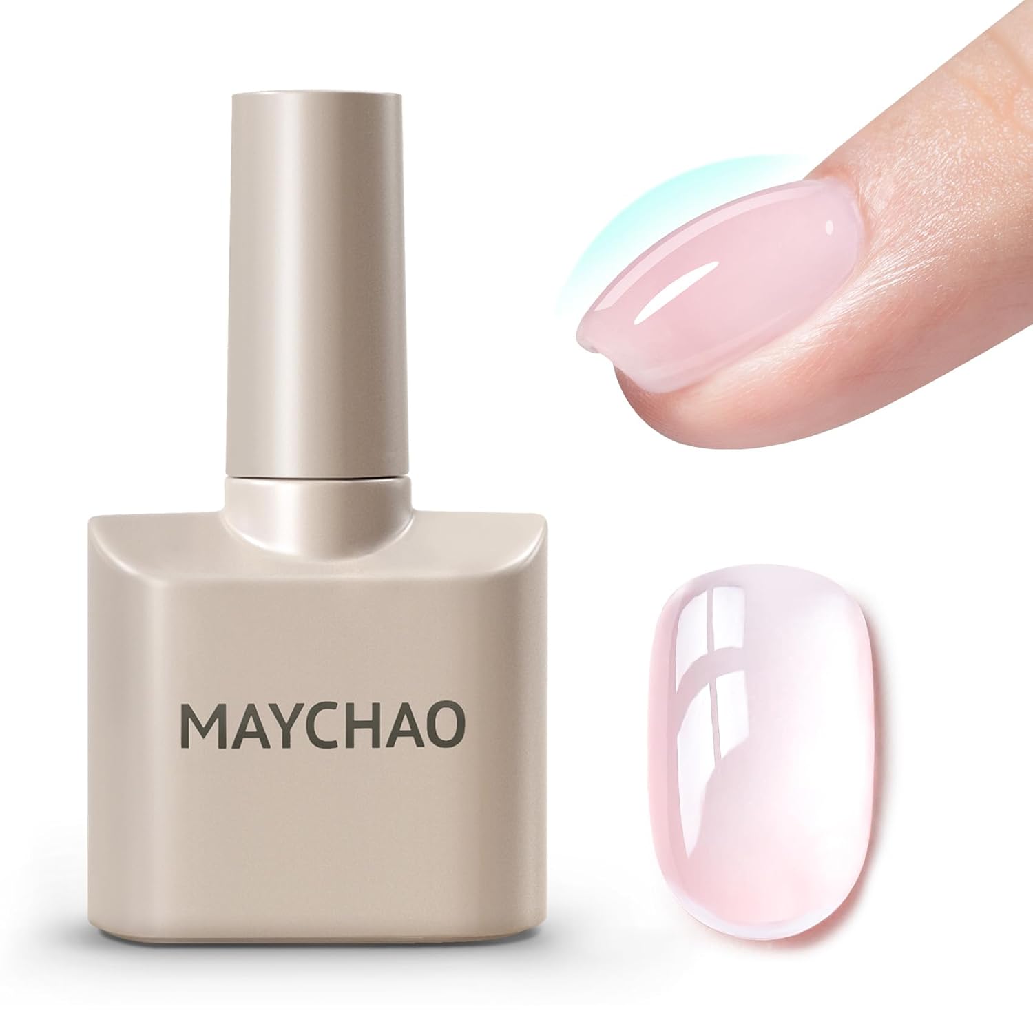 MAYCHAO Clearly Pink Builder Gel for Nails, 15ml Nail Strengthener in a Bottle, Nail Extension Hard Gel, Soak Off Long Lasting UV Light Cure-Velvo Beauty