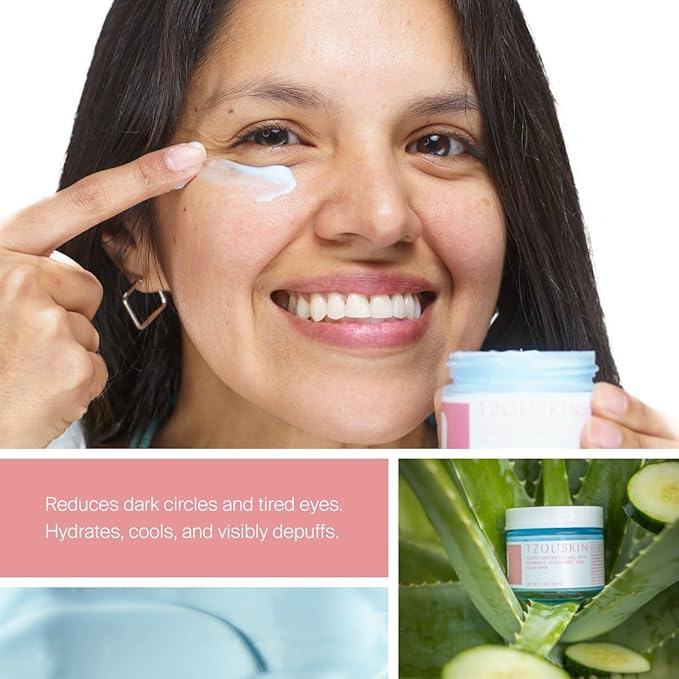 TZOL’SKIN - Youth Igniter Eye Gel - For Tired Eyes - Reduces Look of Puffiness, Fatigue & Dark Circles - Hydrating & Smoothing - Caffeinated - No Paraben, Silicones & Sulfates - Vegan - Cruelty Free-Velvo Beauty