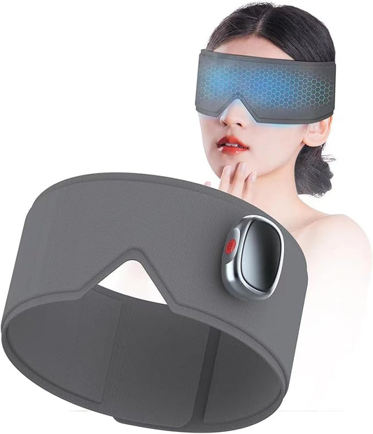 Heating or Cooling Eye Mask for Dark Circles and Eye Neck Padeye Mask Skincare and Puffiness, Intelligent Heating Physical Cooling (Gray)-Velvo Beauty