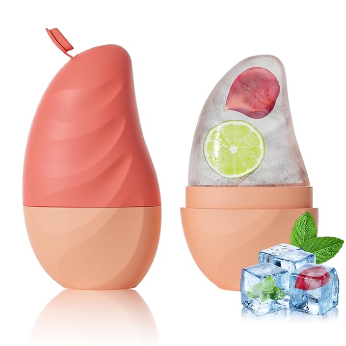 Silicone Facial Ice Cube Roller Massager, Facial Beauty Care Tool, Reusable Face Ice Mold - Brighten Skin, Reduce Puffiness for Face & Eyes (Pink)-Velvo Beauty