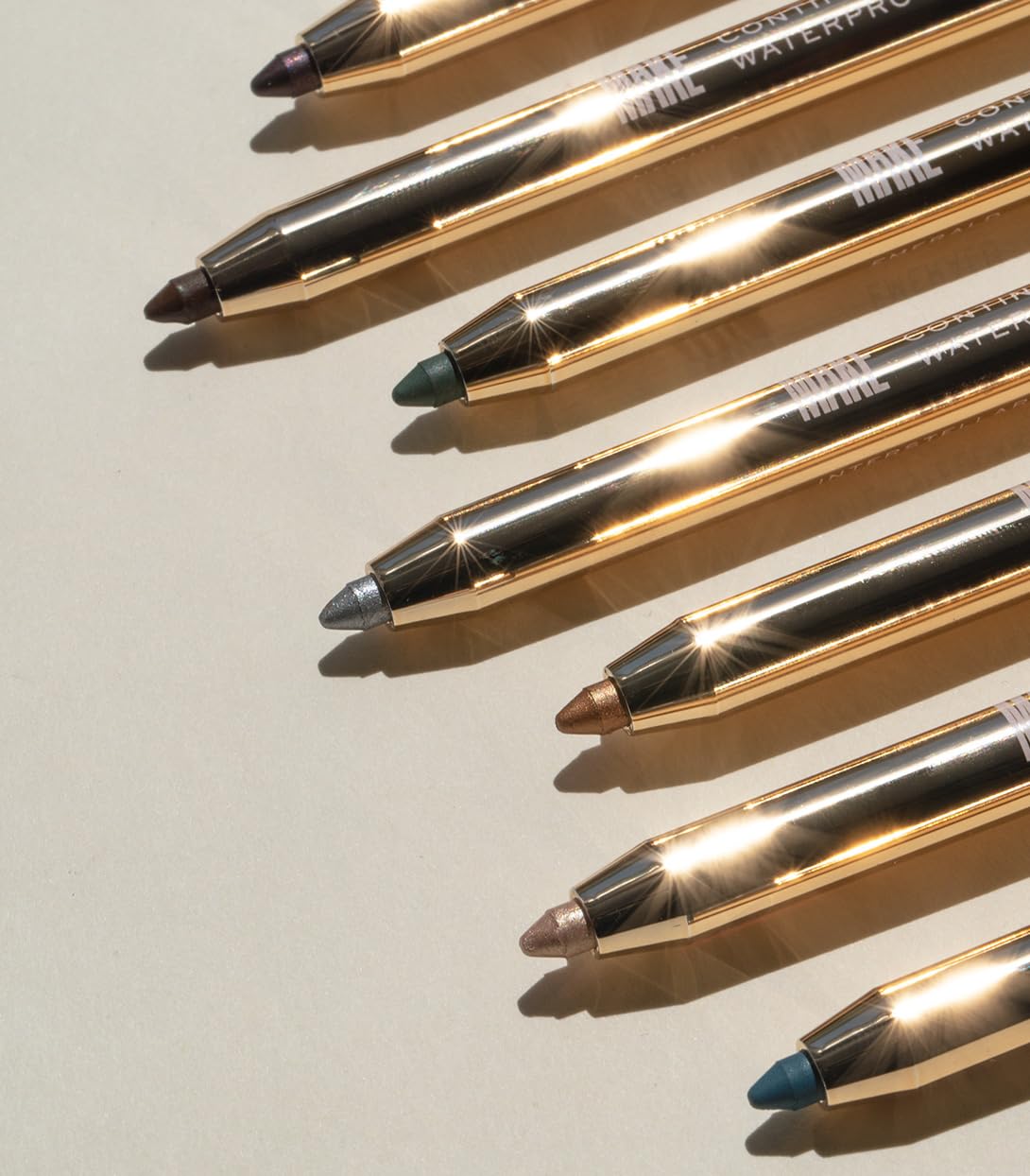 MAKE Beauty Continuum Waterproof Gel Eyeliner Pencil. Creamy, Pigmented Multi-Use, including Waterline with Built-in Sharpener and Blending Brush. Smudge-Proof Makeup. Shade - Eclipse, Black-Velvo Beauty