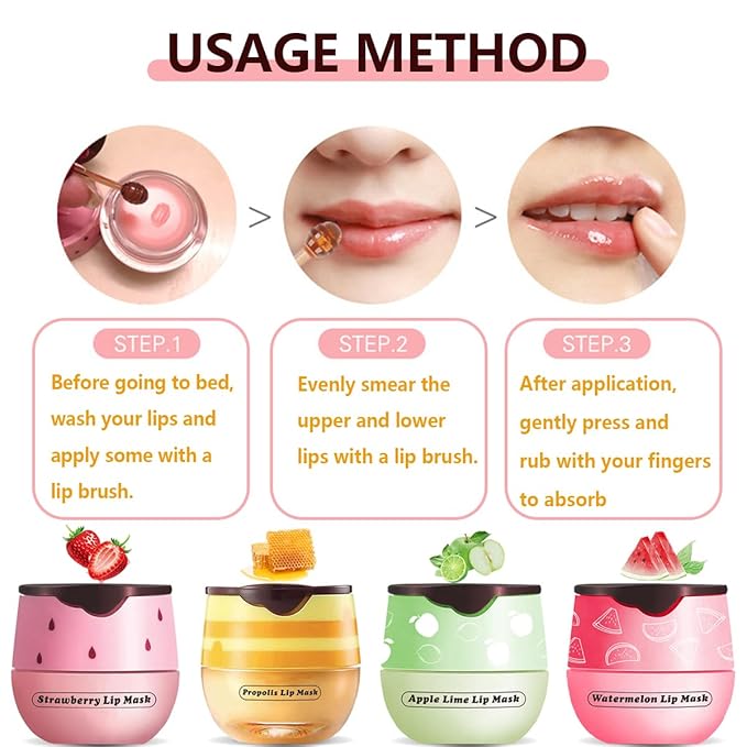 Honey Lip Balm, Vitamin E Nourishing Moisturizing Sleeping Lip Mask Hydrating & Prevention Dry And Cracked Lip (Honey)-Velvo Beauty