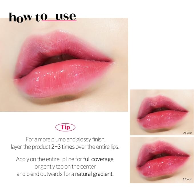 ETUDE Dear Darling Oil Tint #4 Sweet Apple 4.2g | High Moisturizing and Strong Hydrating Lip Oil/Lip Gloss | Smooth and Moist Lips | Non-Sticky Lip Oil Tint For Dry Lips | K-beauty-Velvo Beauty