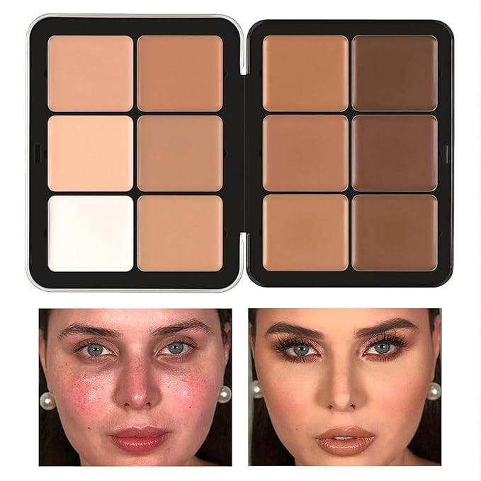 12 Color Concealer Palette & 12 Colors Blush Palette,Full Coverage Makeup,Corrector for Under Eye Dark Circles and Highlight Blush Palette Face Cosmetics Makeup-Velvo Beauty