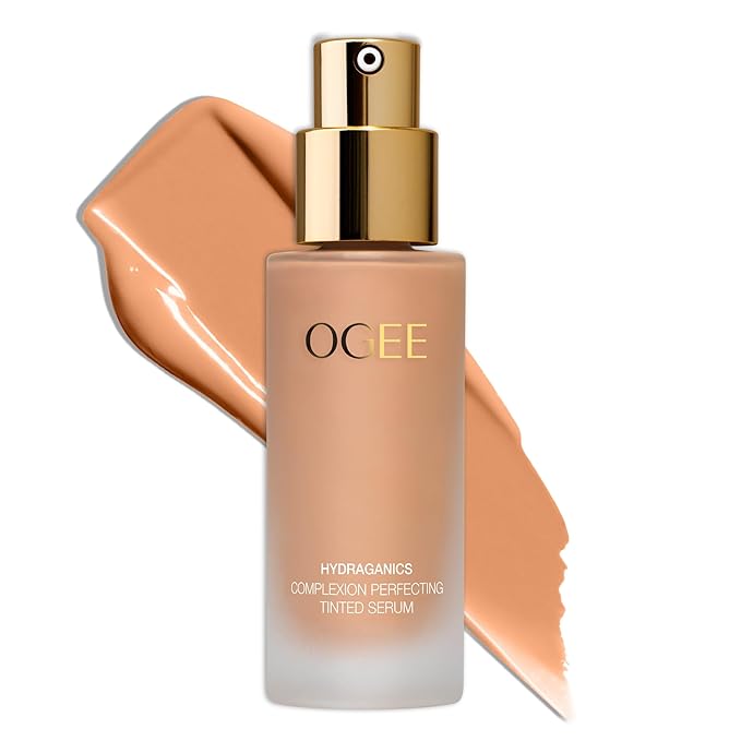 Ogee Complexion Perfecting Liquid Foundation - Lightweight Tinted Moisturizer For Face (Gingko 5.00N - Medium Tan, Neutral Undertones) - with Vitamin C & Jojoba Oil - Certified Organic & Made in USA-Velvo Beauty
