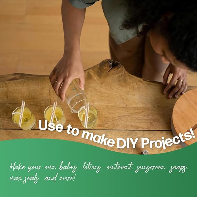 Yellow Beeswax Pellets 1lb (16oz), Pure, Natural, Cosmetic Grade, Organic, Bees Wax Pastilles, Triple Filtered, Great For Candle Making, Soap, Food Wrap, DIY Lip Balms, Lotions-Velvo Beauty