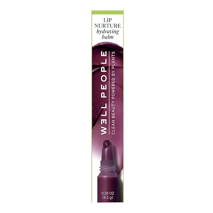 Well People Lip Nurture Hydrating Balm, Lip Balm For Hydration & Vibrant Sheer Color, Soothes & Softens Lips, Vegan & Cruelty-free, Blackcurrant-Velvo Beauty