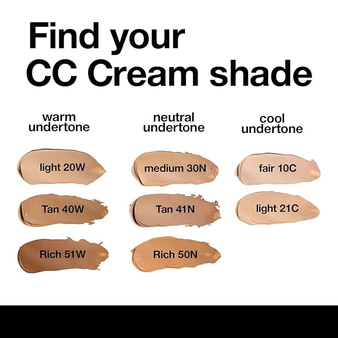Palladio Full-Coverage Color Correction CC Cream, Oil-Free w/ Peptides&Vitamin C, Best for Correcting Redness&Uneven Skin Tone, Buildable Foundation (Rich 51W, Warm Undertone), 0.87 Fl Oz (Pack of 1)-Velvo Beauty