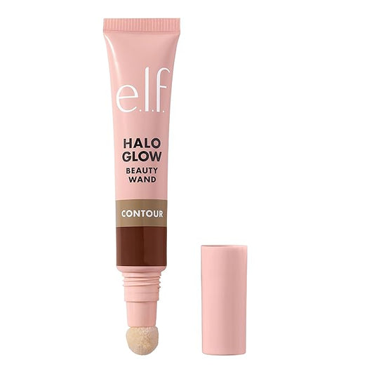 e.l.f. Halo Glow Contour Beauty Wand, Liquid Contour Wand For A Naturally Sculpted Look, Buildable Formula, Vegan & Cruelty-free, Tan/Deep-Velvo Beauty
