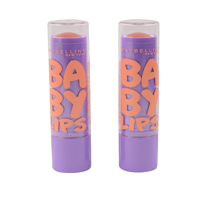 Maybelline Baby Lips Moisturizing Lip Balm SPF 20, Peach Kiss 0.15 oz (Pack of 2)-Velvo Beauty