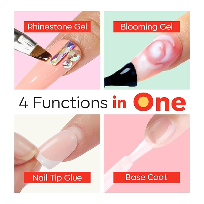 modelones 9 in One Nail Glue for Press Ons, Clear Tips, Acrylic Nails-Velvo Beauty