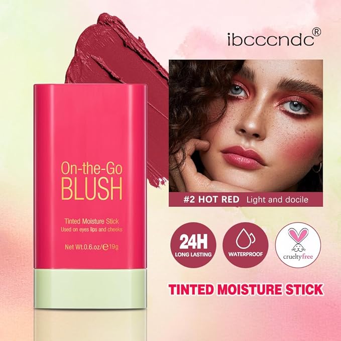 Soft Creamy Blush Stick,On-the-Go Blush,2-in-1 Cheek and Lip Tint,Waterproof Hydrating Solid Natural Moisture Smooth Blendable Matte Finish Face Blush Makeup,01 shy pink-Velvo Beauty