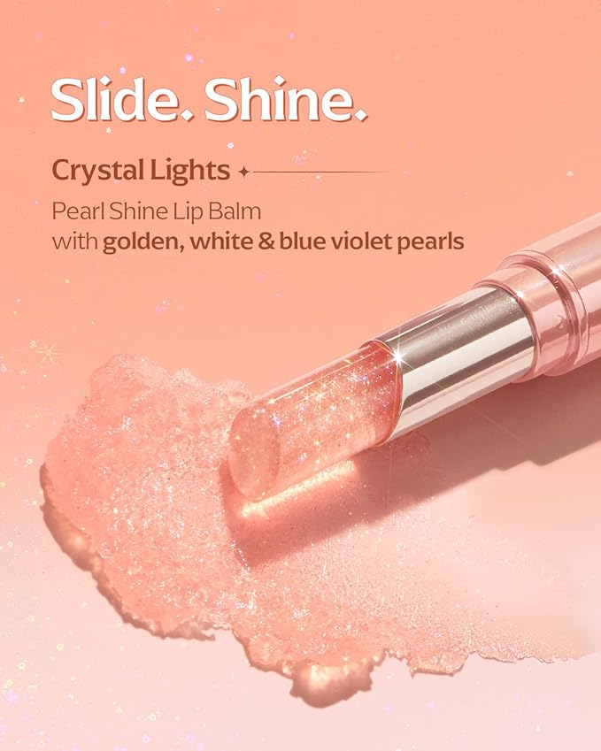 AMTS Tinted Lip Balm - Crystal Lights | Hydrating Glitter Lipstick | Pearl Shimmering Daily Lip Makeup for dry, cracked, chapped lips | korean beauty Moisture Lip Tint-Velvo Beauty