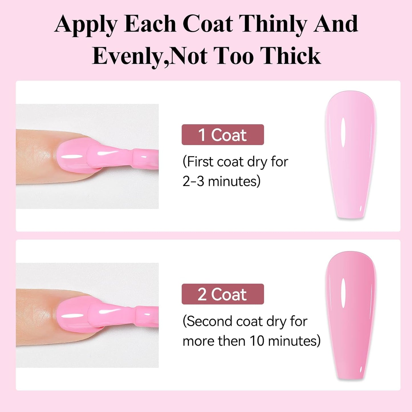 Nail Polish Light Pink Quick Dry Nail Lacquer Sheer Color, Regular Barbie Pink Fast Dry Fingernail Polish Bulk Non Gel Long-Lasting DIY Salon Gift For Women-Velvo Beauty