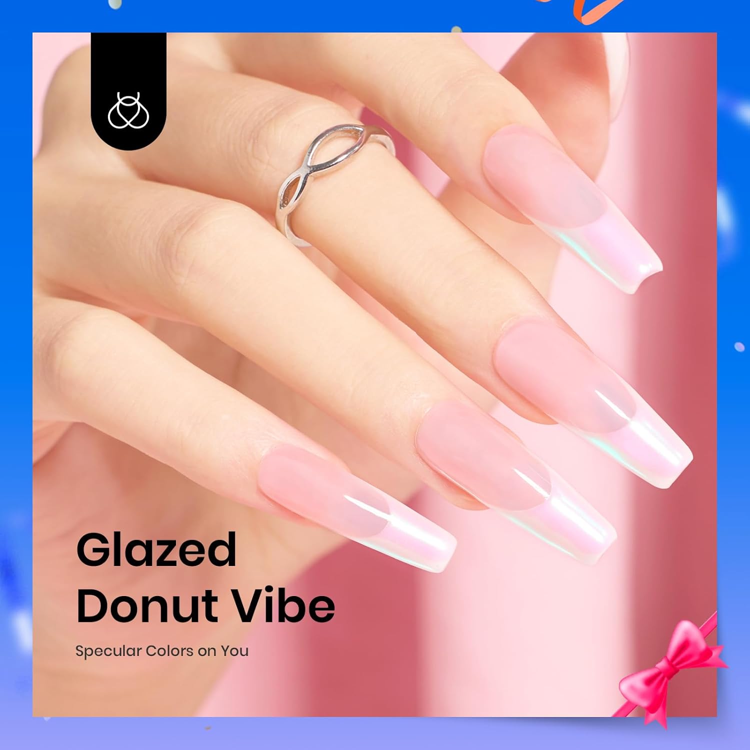 Beetles Metallic Chrome Nail Powder Kit Black White Colors Gel Polish Mirror Effect Holographic Metallic Nail Polish Chrome Manicure Art Decoration Glitter Nail Powder for Women-Velvo Beauty