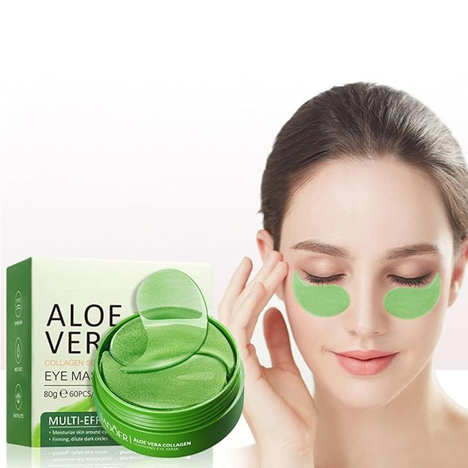 Under Eye Patches for Dark Circles, Puffiness and Eye Bags, Aloe Vera Eye Mask,Wrinkle Treatment Anti-Aging Rejuvenating Moisturizing Skin Care 60PCS Collagen Eye Gel Pads Anti-Wrinkle Eye Patches-Velvo Beauty