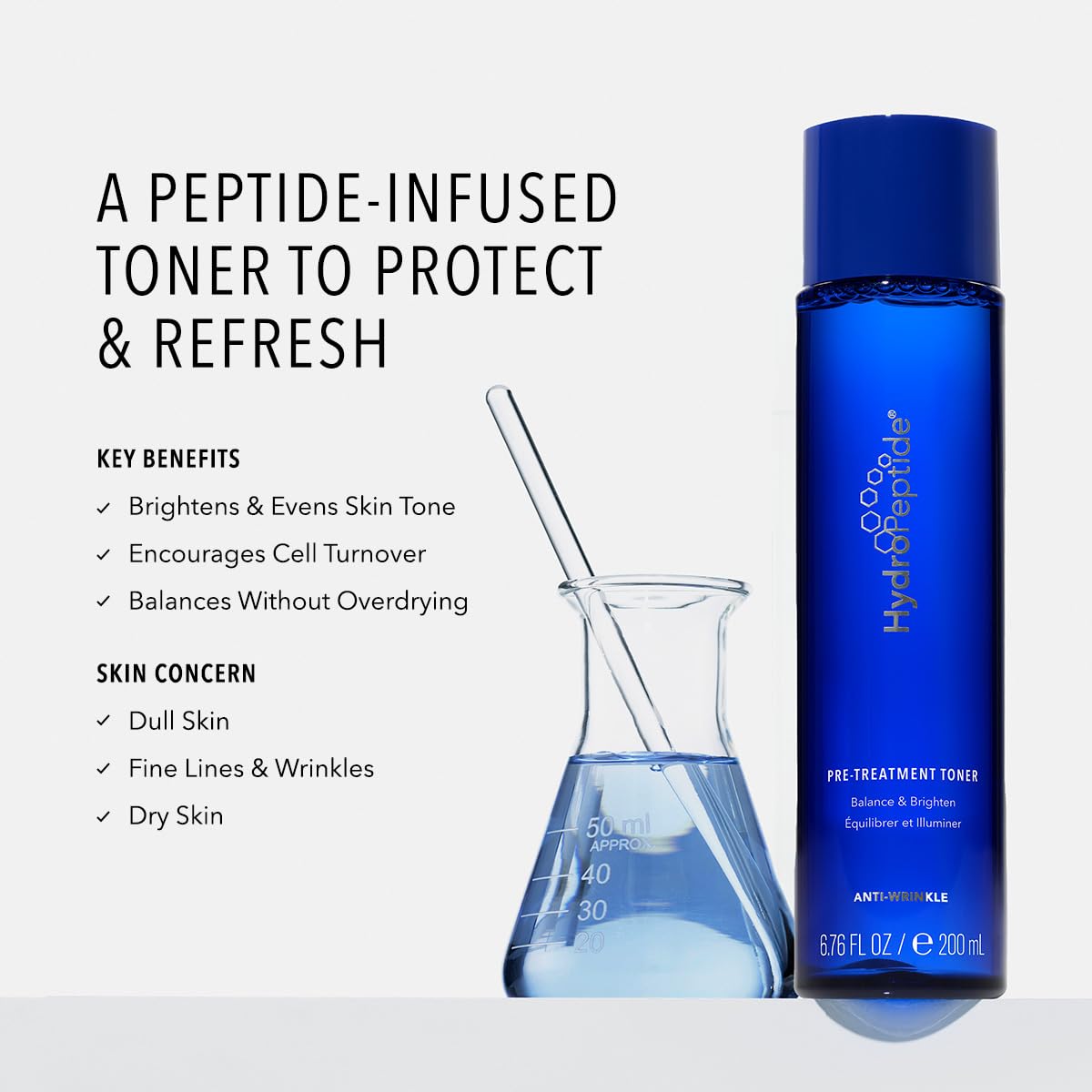 HydroPeptide Pre-Treatment Toner, Balance and Youthful, Refreshed Appearance, 6.76 Ounce-Velvo Beauty