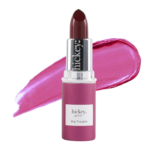 Hickey Lipstick Big Trouble Berry Wine Lipstick Refill - Hydrating & Moisturizing Shade, Lip Color for Women, Berry Lipstick Long Lasting, Gluten-Free & Vegan with Highly Pigmented-Velvo Beauty