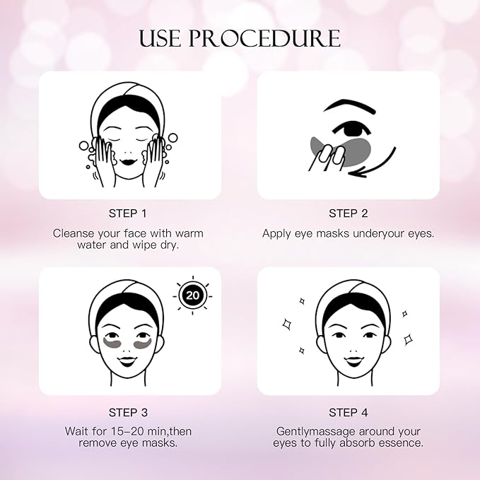 Under Eye Patches (60 Pcs) - 24K Gold Under Eye Mask - Collagen Eye Gel Pads for Removing Dark Circles, Puffiness & Wrinkles Refresh Your Skin-Velvo Beauty