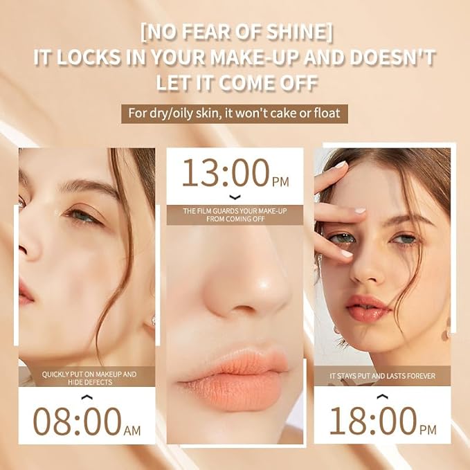 2 Pack Beauty Cream EXO TOO Foundation, Beauty Cream Makeup Base, Moisturizing, Long Lasting Matte Air Cushion CC Cream Concealer with Two Mushroom Head Sponges-Velvo Beauty