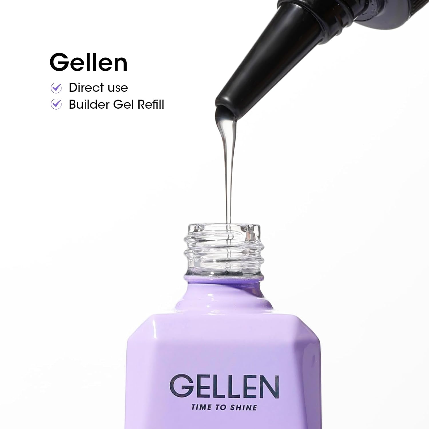 GELLEN 100ml Base Coat Gel Polish Soak Off U V Light Cured High Capacity Base Coat Gel Nail Polish for Salon-Velvo Beauty