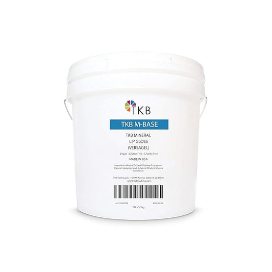 TKB Mineral Lip Gloss (M-Base) | Clear Versagel Base for DIY Lip Gloss, Made in USA (12lb (5.5 kg))-Velvo Beauty
