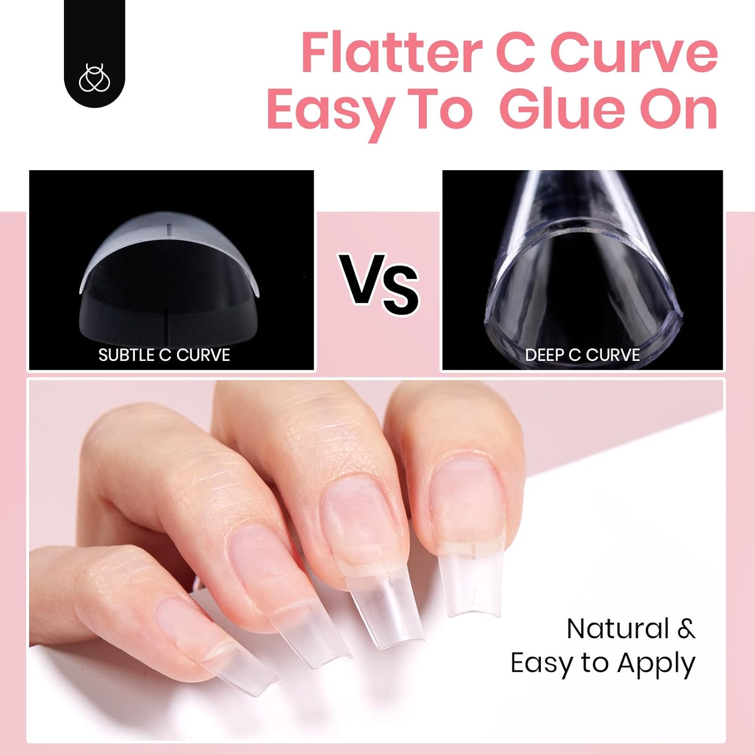 Beetles Gel Nail Tips Kit Etch-X, Square Medium, 288Pcs 12 Sizes, with 10mL Nail Glue, Pre-Etched Half Matte Half Cover Soft Acrylic False Nail Kit for Home DIY Salon Art Fall Press on Nail Extension-Velvo Beauty