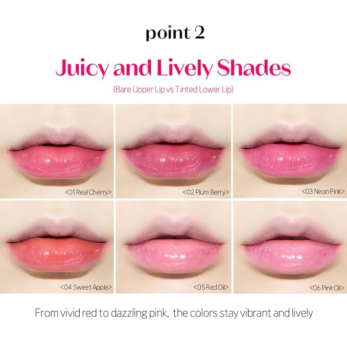 ETUDE Dear Darling Oil Tint #6 Pink Oil 4.2g | High Moisturizing and Strong Hydrating Lip Oil/Lip Gloss | Smooth and Moist Lips | Non-Sticky Lip Oil Tint For Dry Lips | K-beauty-Velvo Beauty