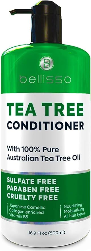 Tea Tree Oil Conditioner - Sulfate and Paraben Free - Anti Dandruff Treatment for Itchy, Dry Scalps - Ideal for Women and Men with Oily Hair and Scalp Buildup-Velvo Beauty