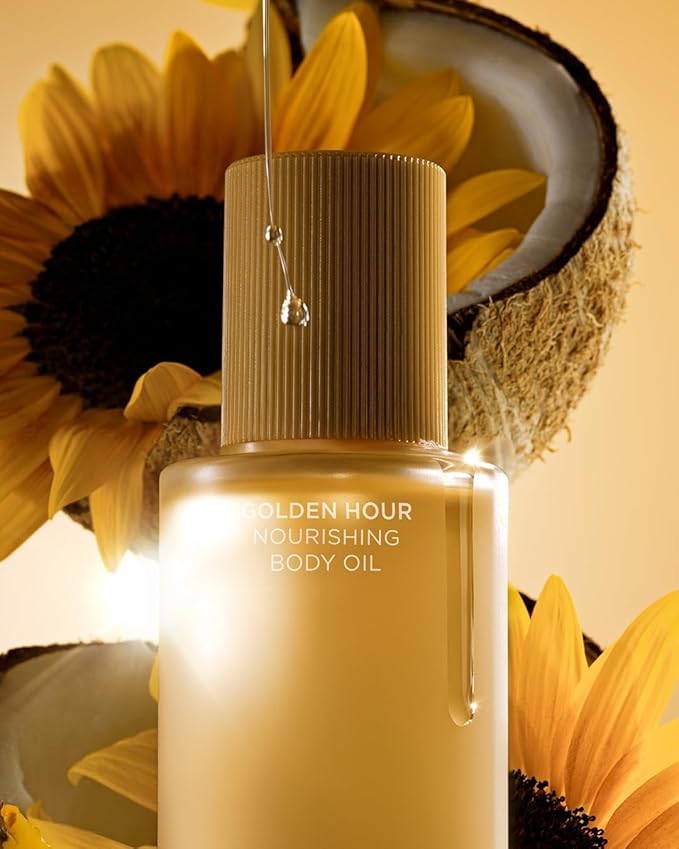 Saltair Body Oil. Luxurious Golden Hour After Shower and Bath Oil Moisturizer for Women and Men. Botanical, Non-Greasy, and Well-Absorbing Lotion for Hydrating Dry Skin. 4oz Pump Bottle-Velvo Beauty