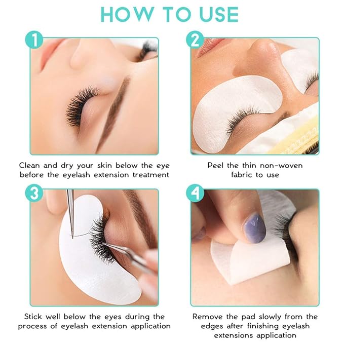 Under Eye Gel Pads Eyelash Extension Pads Lint Free DIY False Eyelash Lash Extension Makeup Eye Gel Patches Pack (50)-Velvo Beauty