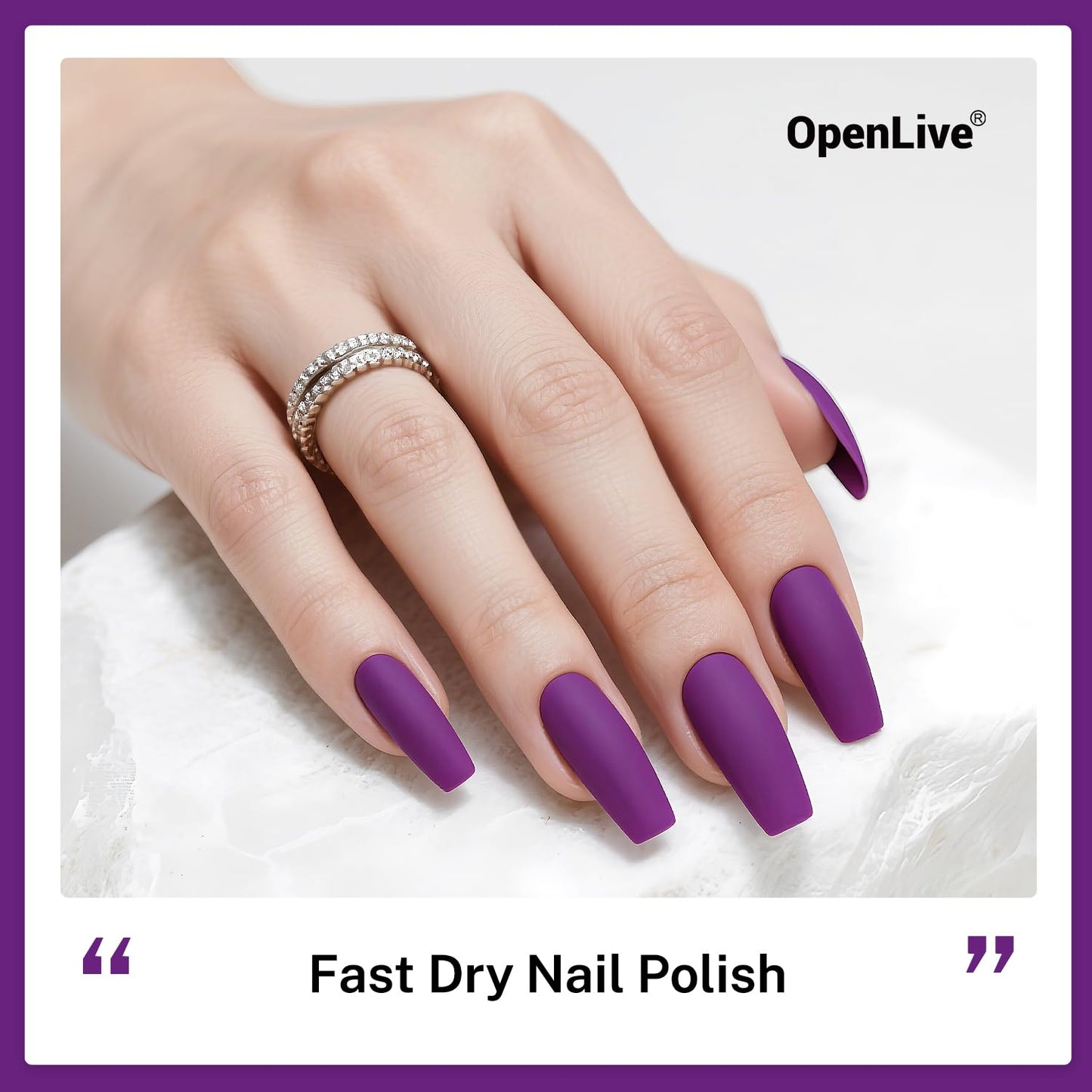 16.5ml Purple Nail Polish Large Volume Quick Drying Nail Polish, Fast Drying and Long Lasting Color Nail Art DIY Home Manicure Gift for Women-Velvo Beauty
