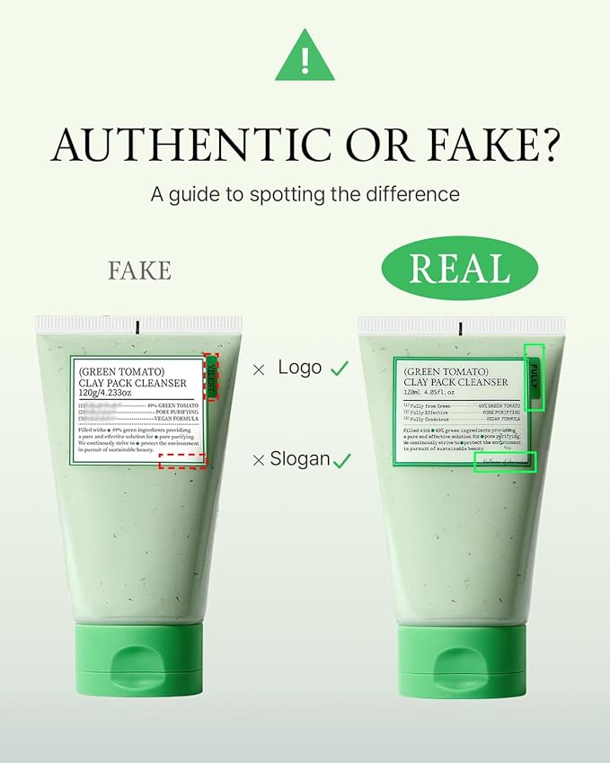 FULLY Green Tomato Pore Detox Clay Mask Cleanser, Pore Minimizing, Blackhead Care, Sebum Control, Exfoliation, Vegan, Face Wash, Sensitive Skin, Korean Skincare 4.05 fl.oz-Velvo Beauty