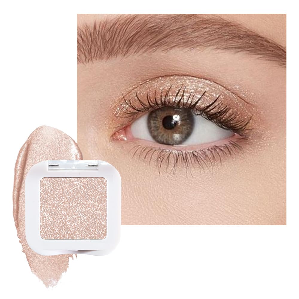 Glitter Singe Eye Shadow Palette Makeup, Pearl White Glitter Monochrome Eyeshadow For Old Women, Mini Pressed Pigmented Waterproof Sombras Para Ojos, Vegan, Talc, Paraben & Cruelty Free, 12-Velvo Beauty