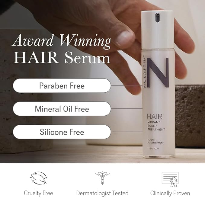 NULASTIN Hair Serum - HAIR Vibrant Scalp Treatment - Promote Scalp Care & Thicker Looking Volume in Thinning Hair - With Keratin & Peptides to Help Minimize Visible Shedding (2 Count, 1.7 Oz Each)-Velvo Beauty