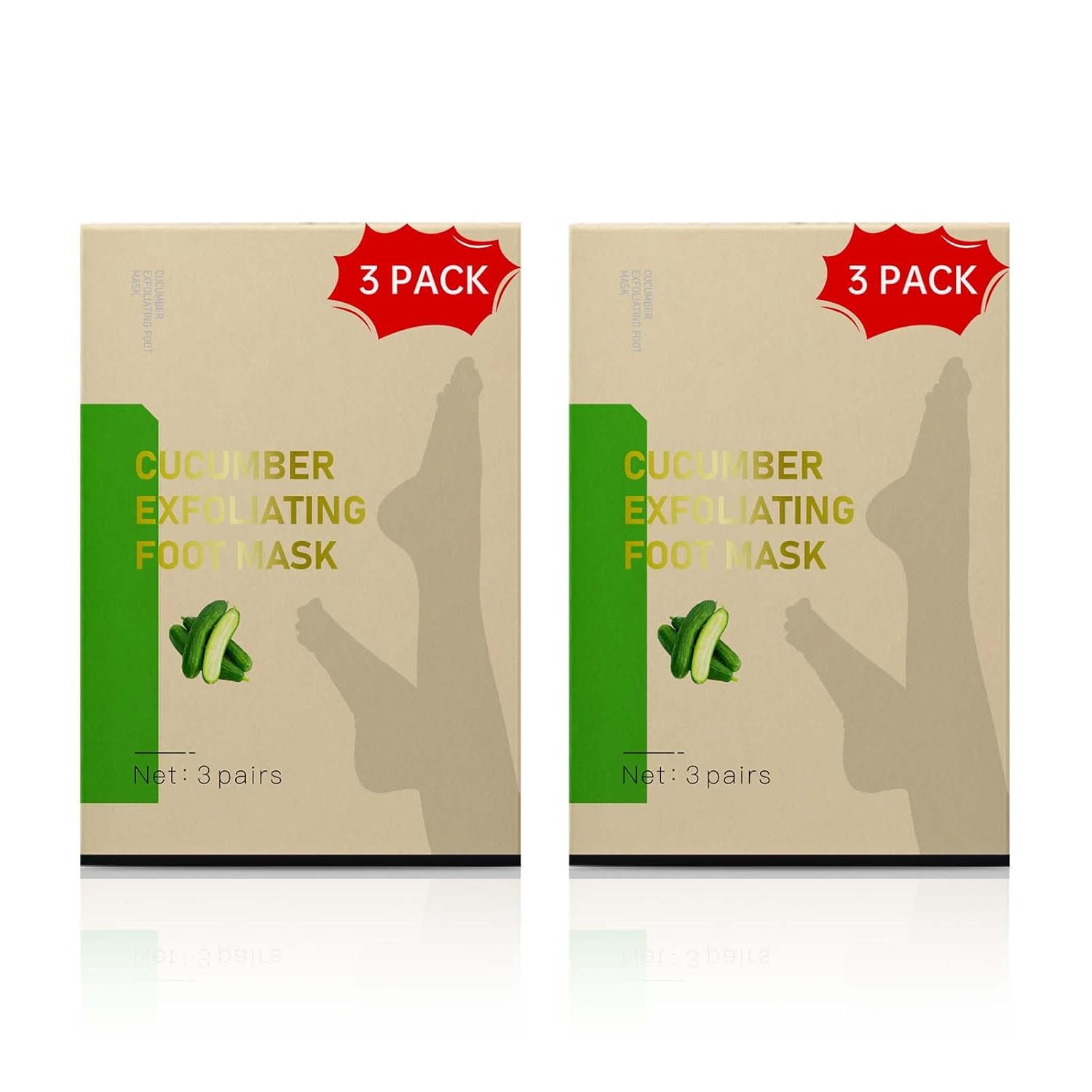 Foot Peeling Mask, Natural Exfoliating Foot Mask, Dead Skin Callus Remover Repair Heels, Hydrating Foot Care for Dry Cracked Feet (6 Pack)-Velvo Beauty