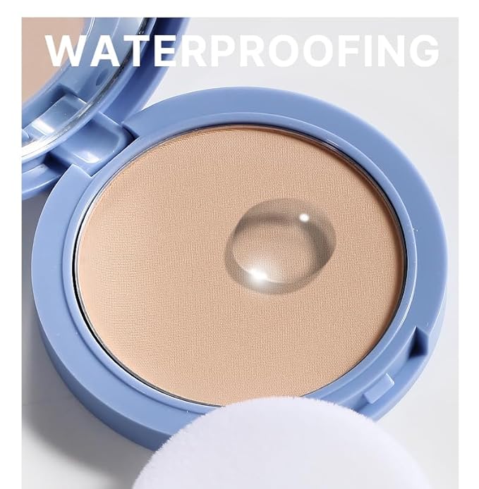 Oil Control Face Pressed Powder,Matte Smooth,Waterproof Long-Lasting Setting Powder, Perfect Lightweight Facial Makeup For Soft Focus Finish,Minimizes Fine Lines And Pores,0.35Oz (PURE BEIGE)-Velvo Beauty