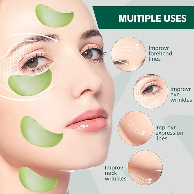 Under Eye Mask,30 pairs Green Tea Extract Anti-Aging Under Eye Mask, Firming Eye Mask, Green Tea Eye Patches,for Eye Moisturizing Dark Circles, Wrinkles, Fine Lines, Under Eye Bags-Velvo Beauty