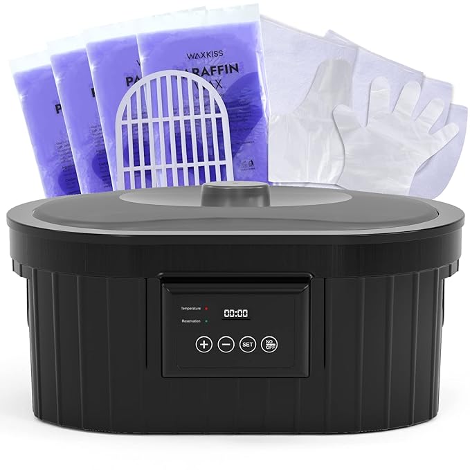 Paraffin Wax Machine for Hand and Feet, Waxkiss 5000ml Paraffin Bath with Lavender Paraffin Wax Warmer for Professional Spa & Arthritis Treatment At Home-Velvo Beauty