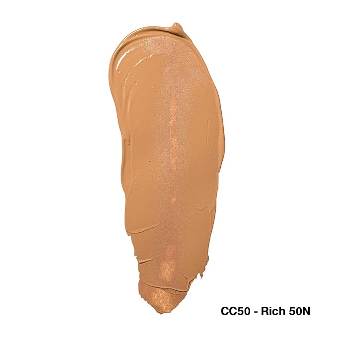 Palladio Full-Coverage Color Correction CC Cream, Oil-Free with Peptides & Vitamin C, Best for Correcting Redness and Uneven Skin Tone, Buildable Foundation Coverage (Rich 50N)-Velvo Beauty