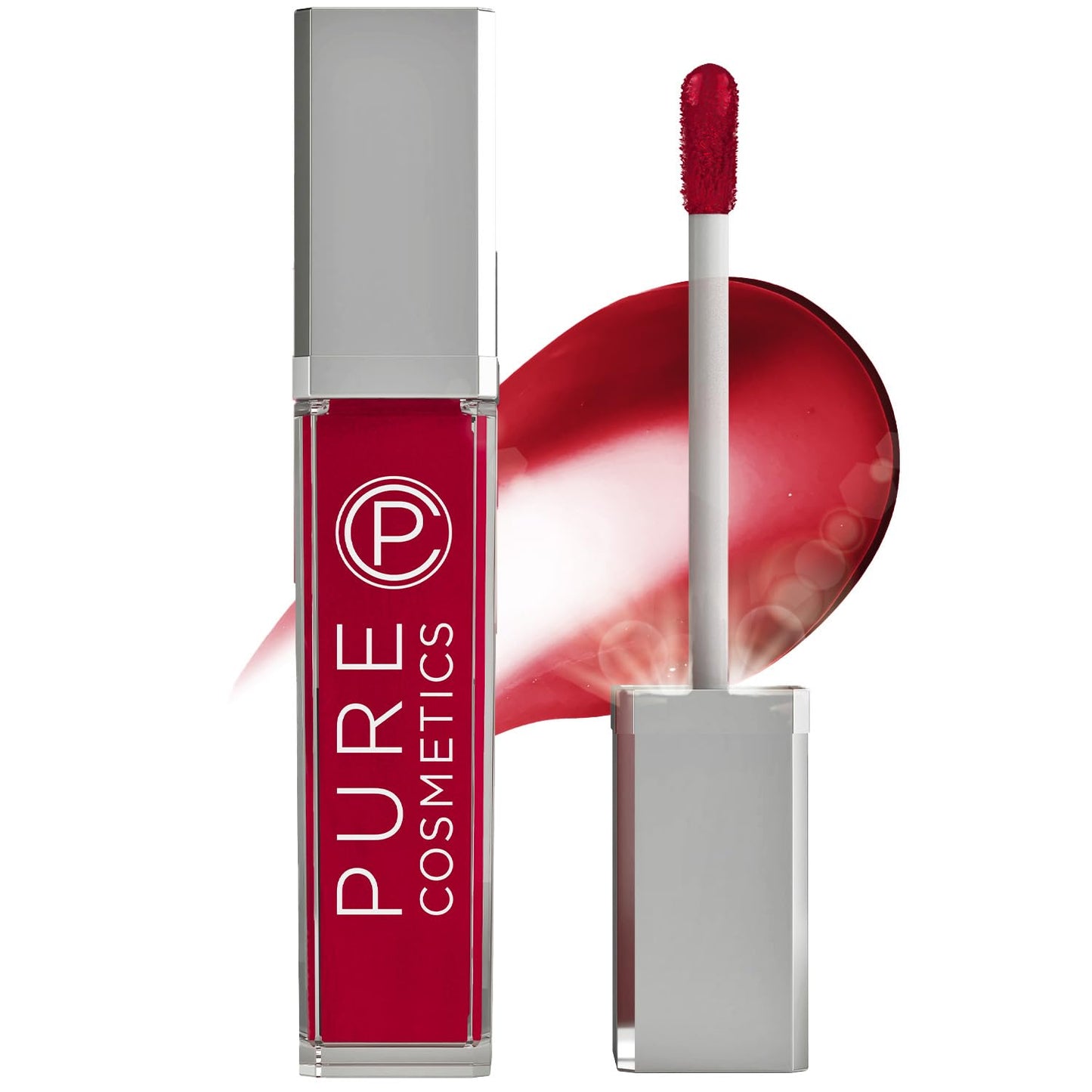 Pure Cosmetics Pure Illumination Lip Gloss - LED-lit Applicator w/Side Mirror - Non-Sticky, Moisturizing & Hydrating Lip Glosses - Soothes & Protects Dry Chapped Lips (Femme Fatale)-Velvo Beauty