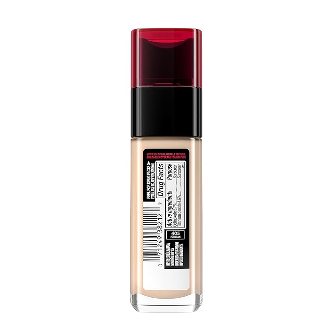 L'Oreal Paris Makeup Infallible Up to 32 Hour Fresh Wear Lightweight Foundation, 405 Porcelain, 1 Fl Oz, Packaging May Vary-Velvo Beauty